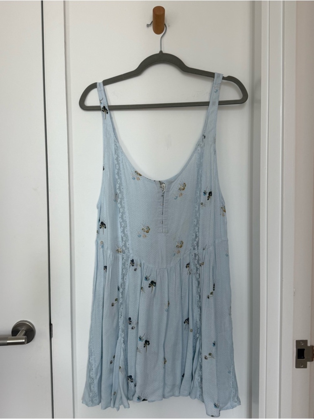 Light Blue Floral Summer Dress